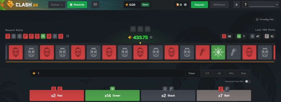clash.gg roulette